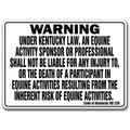 Signmission 14 in Height, 10 in Width, Plastic, 10" x 14", WS-Kentucky Equine WS-Kentucky Equine